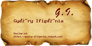 Győry Ifigénia névjegykártya